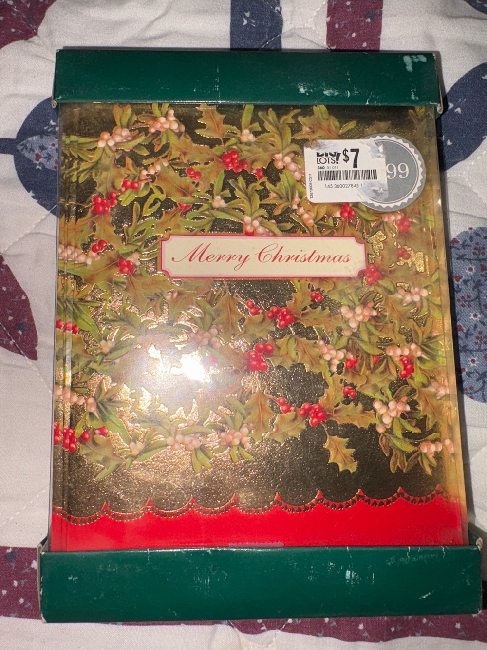 Holiday Home Metallic Gold Christmas Cards Pack of 28